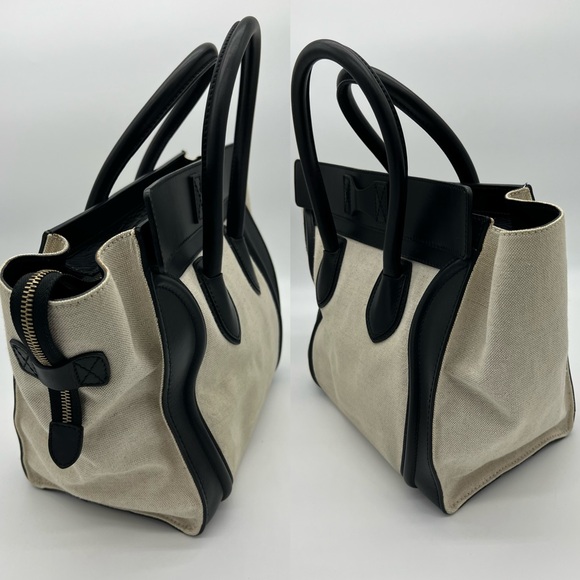 Authentic Celine Canvas and calfskin leather mini luggage tote - Picture 6 of 16